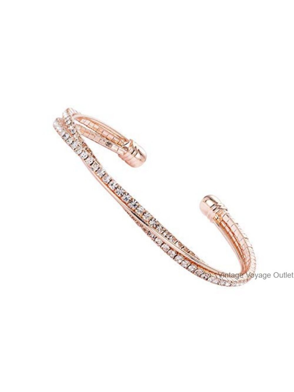 Rhinestone Crystal Cuff Bracelet Bangle Sparkly Wedding Bridesmaid Gift